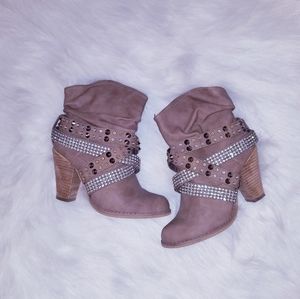 Not rated embellished booties